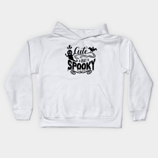 halloween cute but spooky text art design Kids Hoodie